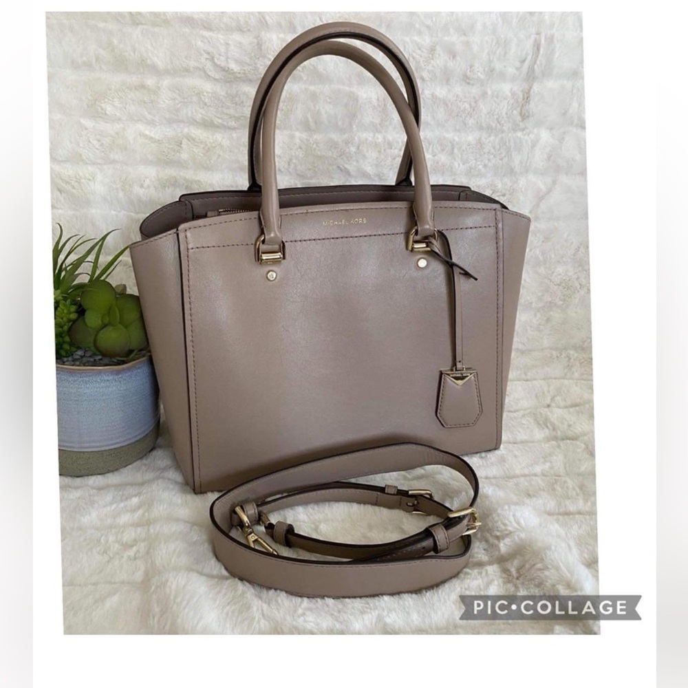 Michael Kors Taupe Satchel